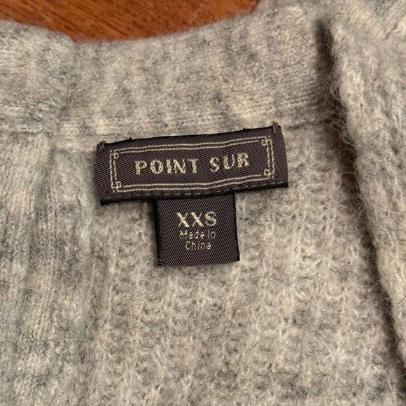 Women's Gray Sweater with Button Back Detail - Picture 9 of 14